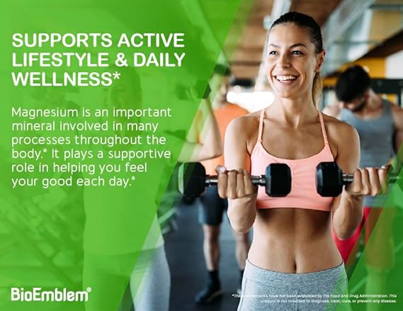 BioEmblem Triple Magnesium Complex – High Absorption Magnesium Glycinate, Malate & Citrate Supplement