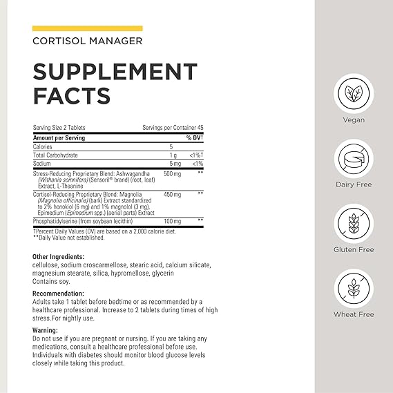 Integrative Therapeutics Cortisol Manager – Stress Support & Restful Sleep Formula