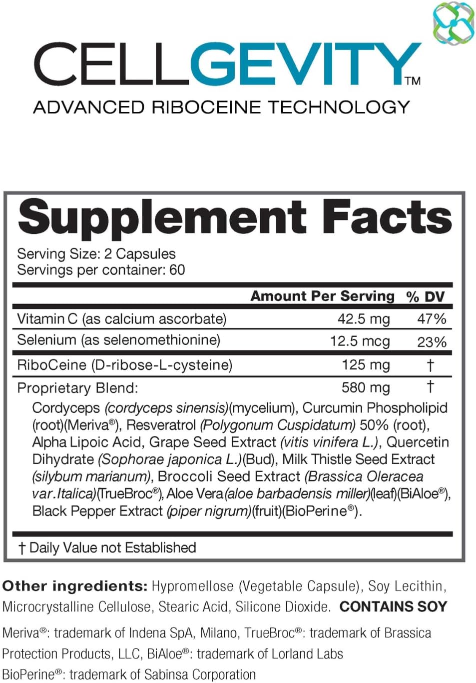 CellGevity Advanced Riboceine Technology – 120 Capsules