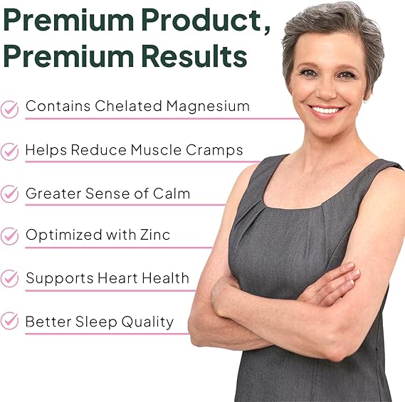 Organics Ocean Pure Magnesium Glycinate with Zinc – Maximum Strength Chelated Support for Sleep, Muscles & Relaxation