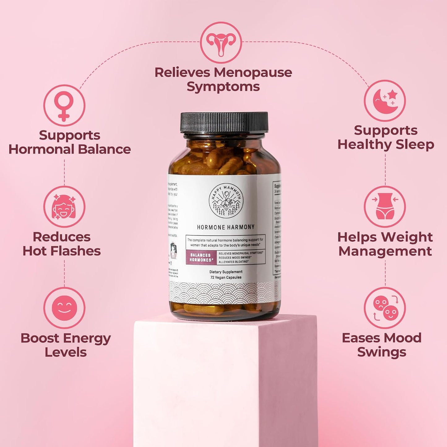 Happy Mammoth Hormone Harmony – Natural Hormonal Balance Support Supplement