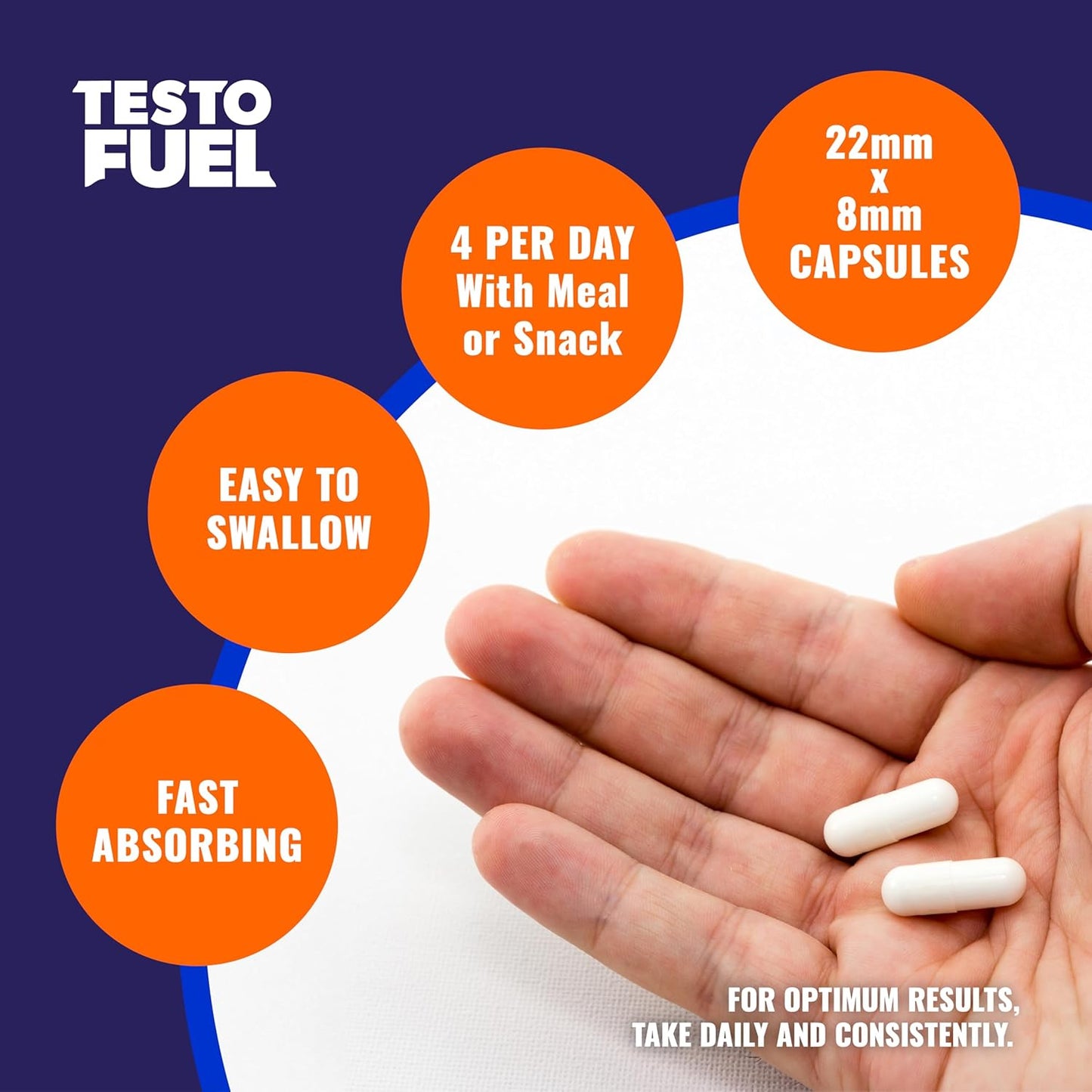 TestoFuel 120 T-Booster Pills – Natural Testosterone Support for Strength, Energy & Muscle Growth
