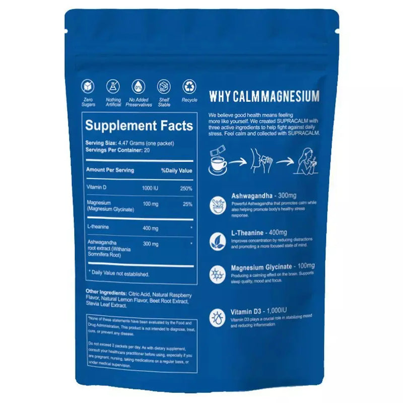 CALM-Magnesium-Stress-Relief-supplement facts