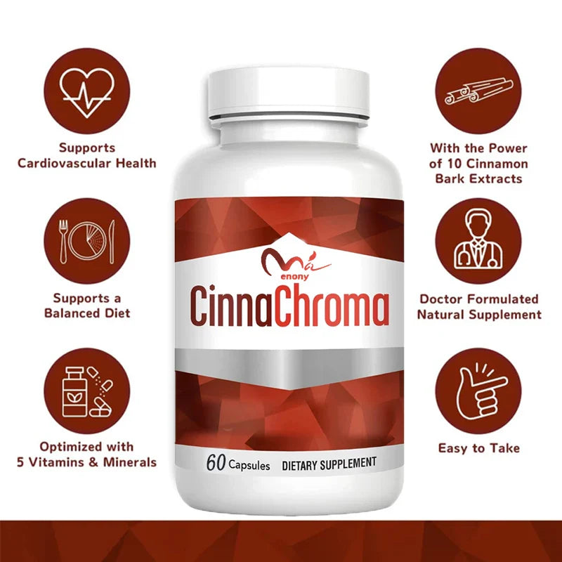 CinnaChroma 60 Cinnamon Capsules – Metabolic & Cardiovascular Support with Chromium & Vanadium