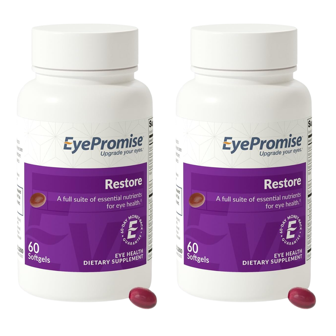 EyePromise Restore Aging Eye Health Supplements – 60 Softgels | Omega-3, Lutein & Zeaxanthin for Vision Support