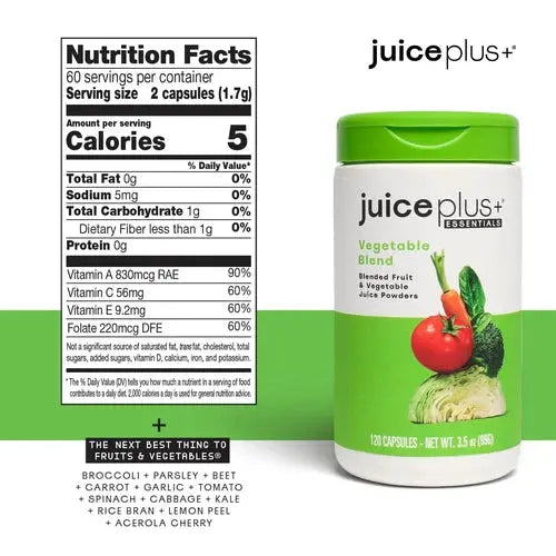 Juice-Plus_-Fruit-_-Vegetable-Blend-Fruit-and-Vegetable supplement facts1