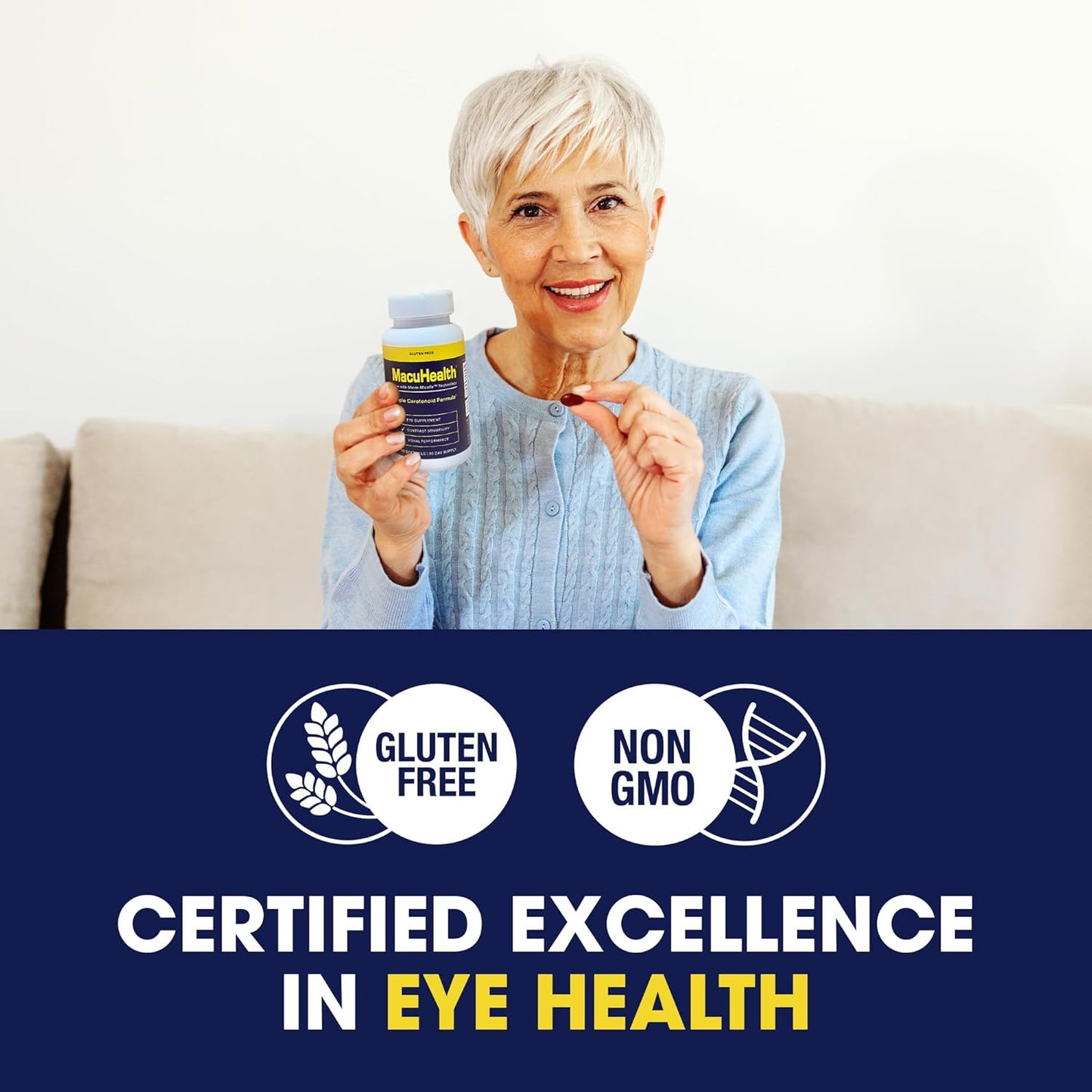 MACUHEALTH 90 DAY SUPPLY certified excellence in eye health