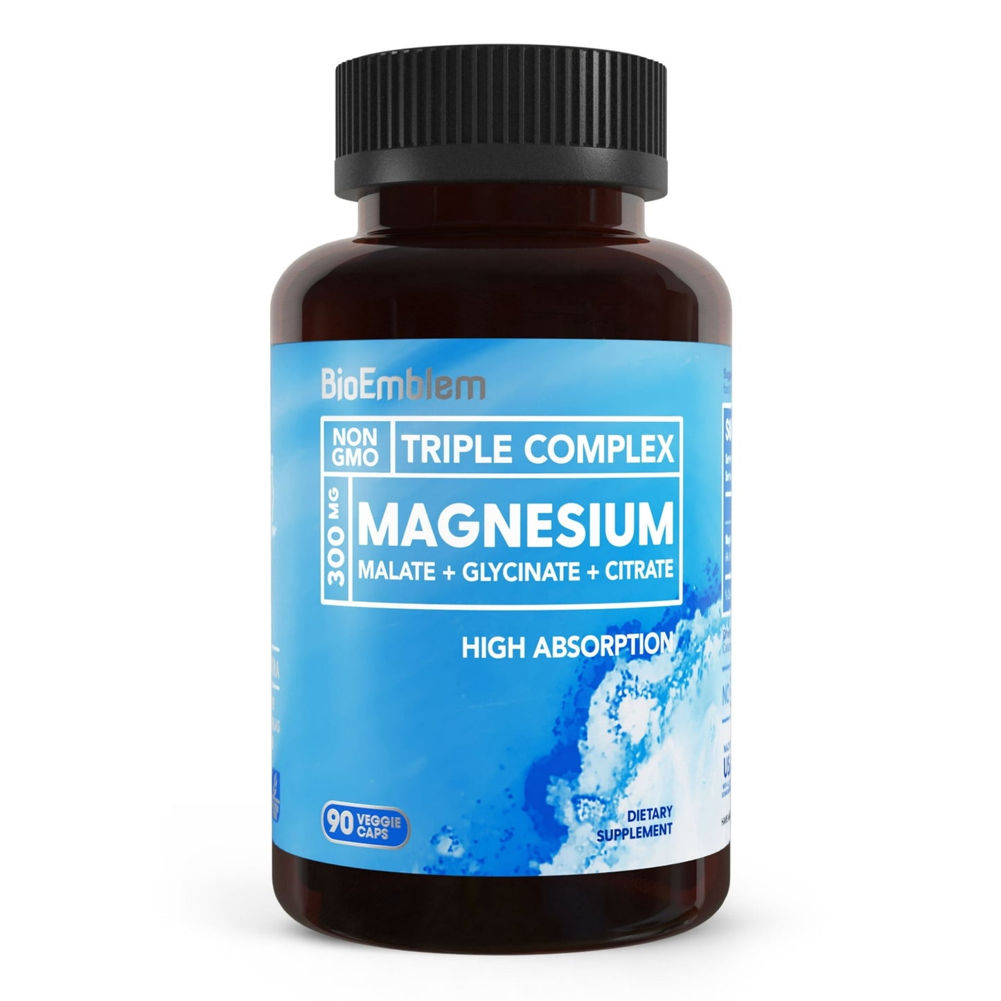 Triple Magnesium Complex 300mg โ Magnesium Glycinate, Malate & Blend | 90 Capsules | Muscle, Sleep & Relaxation Support