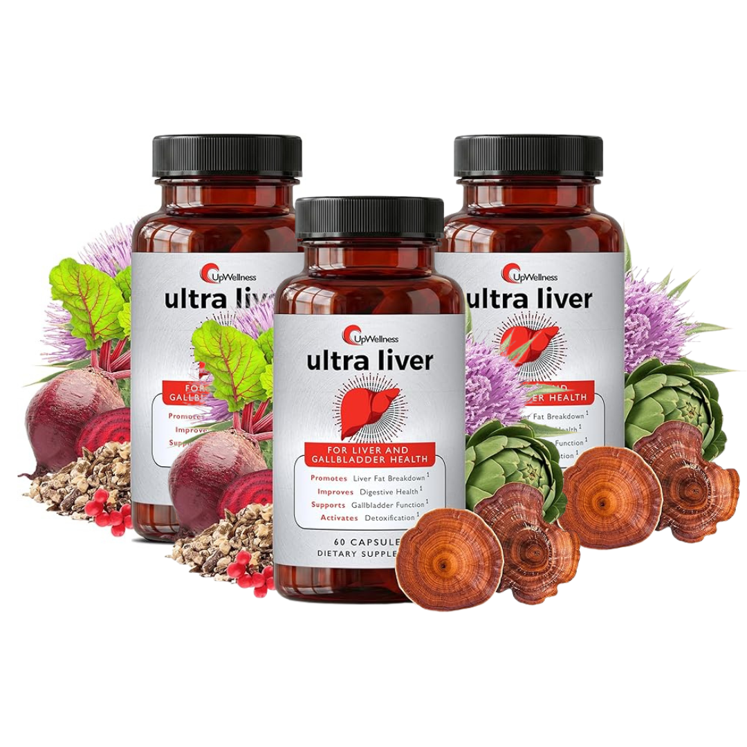 UpWellness Ultra Liver Supplement – Advanced Liver & Gallbladder Support with TMG, NAC & Milk Thistle (60 Capsules)