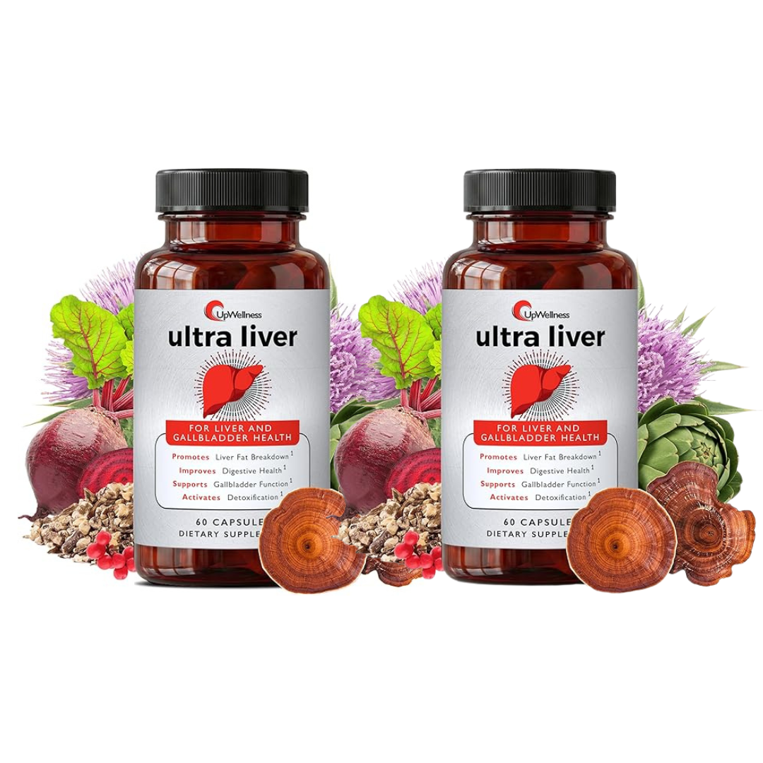 UpWellness Ultra Liver Supplement – Advanced Liver & Gallbladder Support with TMG, NAC & Milk Thistle (60 Capsules)