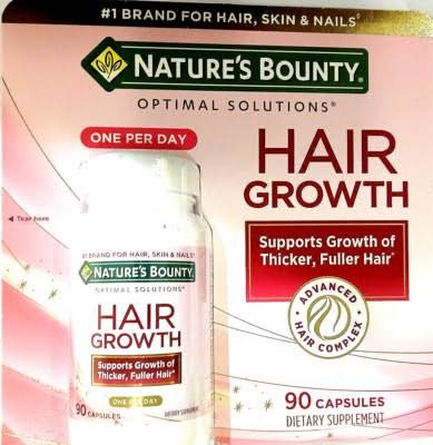 Nature's Bounty Hair Growth Supplement 90 Capsules | Supports Strong, Healthy Hair for Men & Women