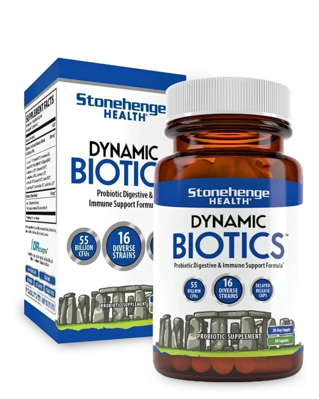 Dynamic Biotics Stonehenge Probiotic – Digestive, Gut & Immune Support Supplement