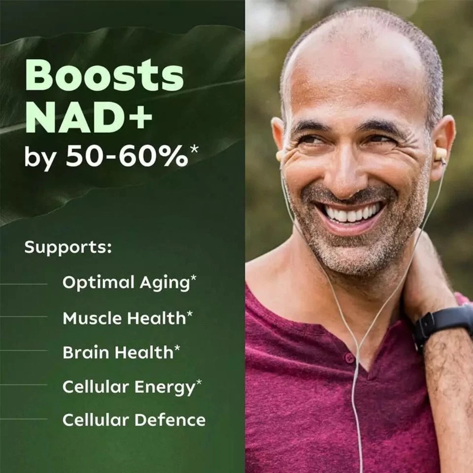 NAD+ Supplement for Anti-Aging, Energy, Focus & Nicotinamide Riboside + Resveratrol