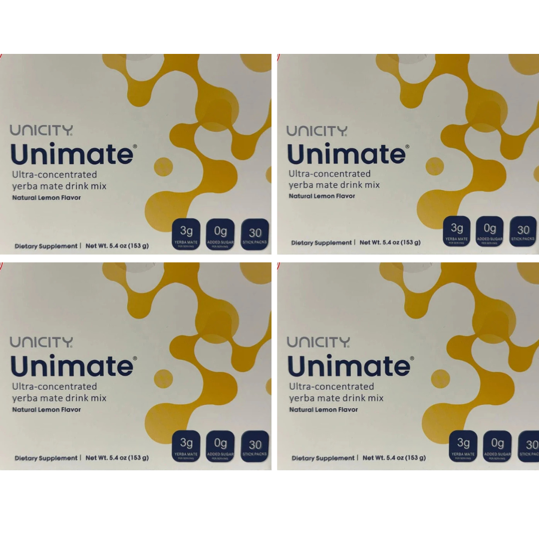 Unicity Unimate Lemon Drink Mix (30 Sachets) – Energy & Metabolism Support