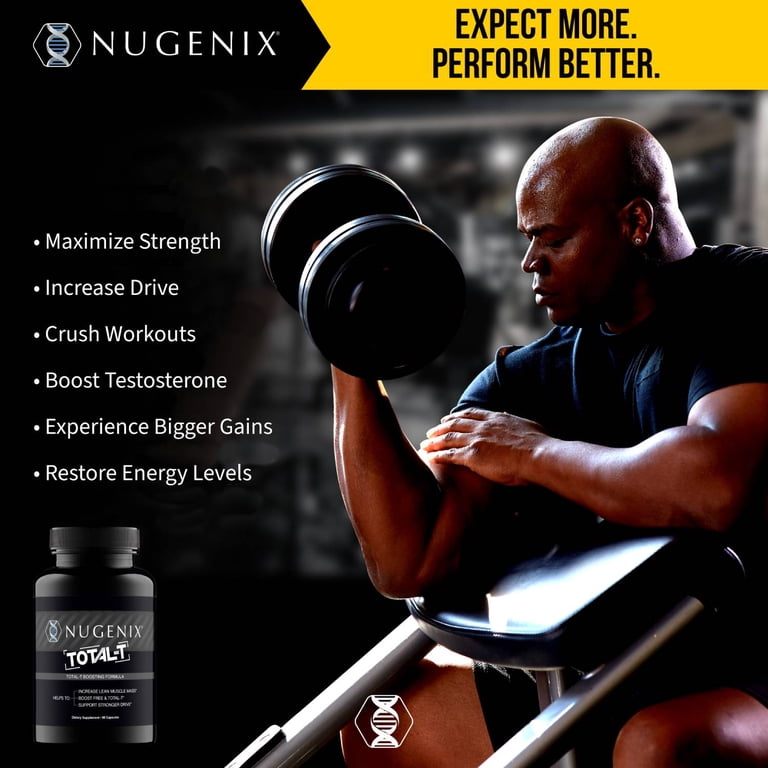 Nugenix Total-T – Free and Total Testosterone Booster Supplement for Men (90 Count)