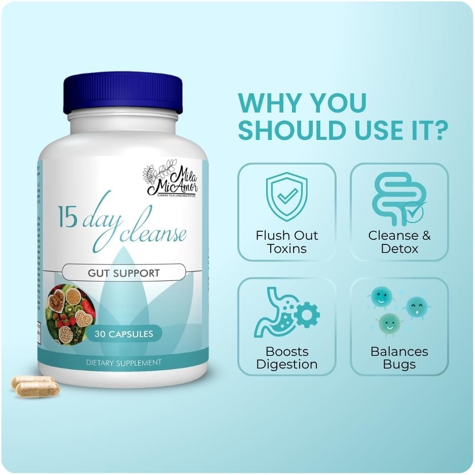 New ORIGINAL Milamiamor 15 Day Cleanse – Gut and Colon Support (USA)