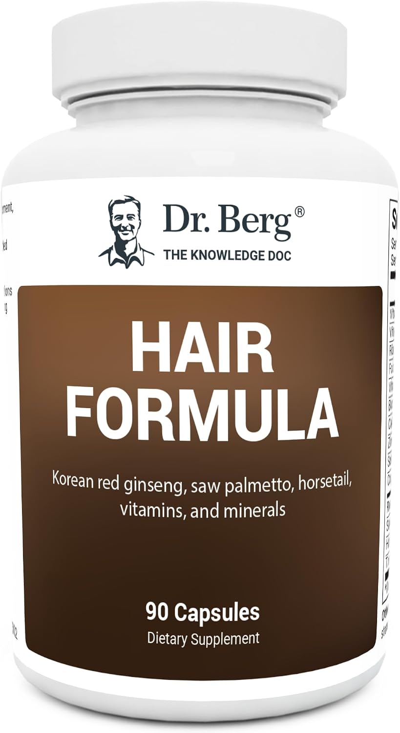 Dr. Berg All-In-One Vitamins for Hair, Skin & Nails – Advanced Formula | Beauty Support Supplement for Strong Hair, Glowing Skin & Healthy Nails