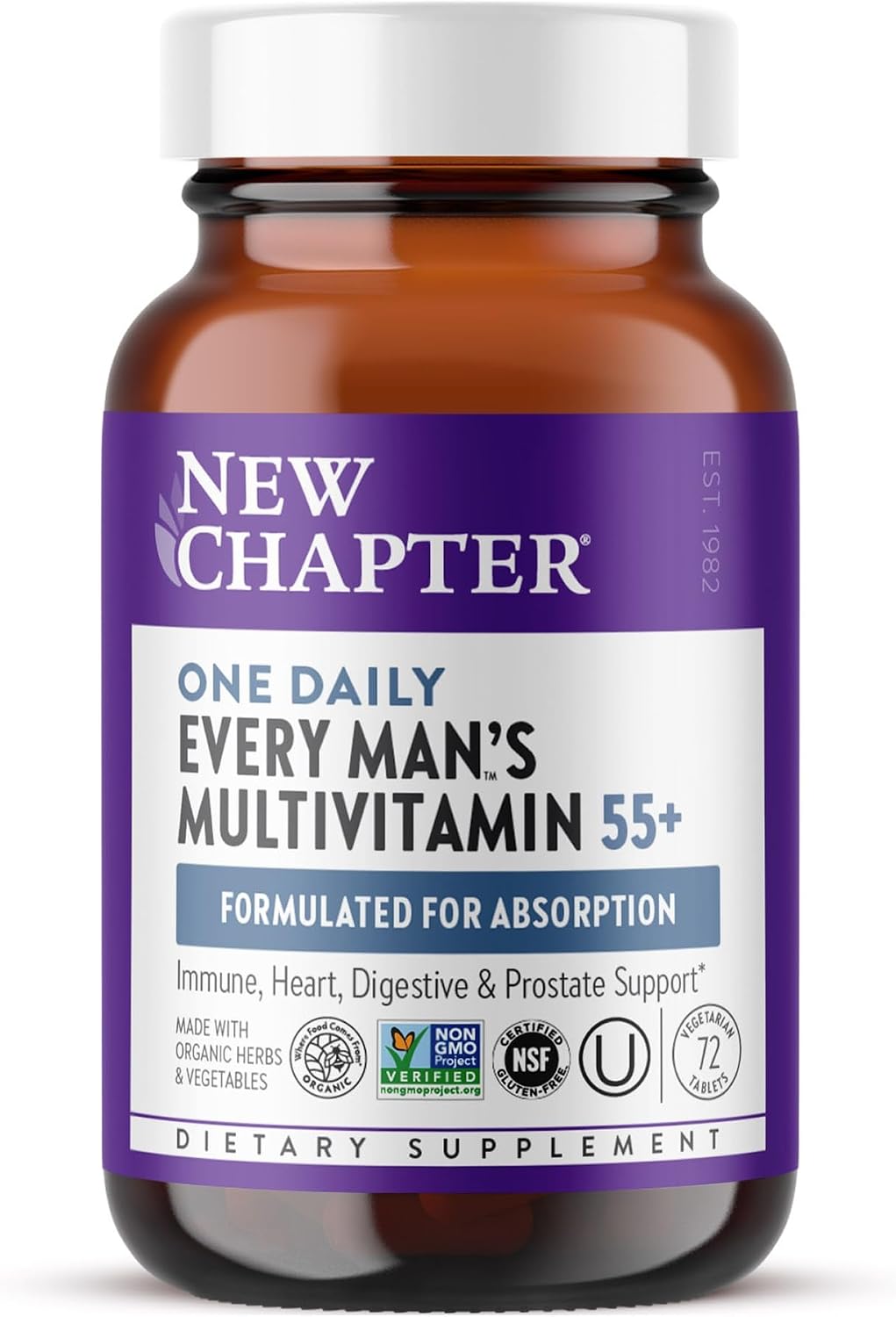 New Chapter Every Man's One Daily 55+ Multivitamin Tablets – 48 Count