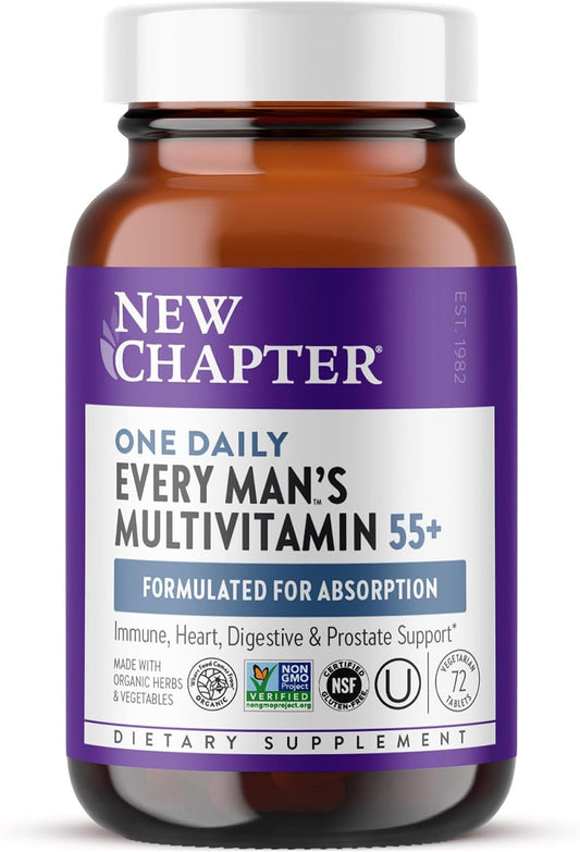 New Chapter Every Man's One Daily 55+ Multivitamin Tablets – 48 Count