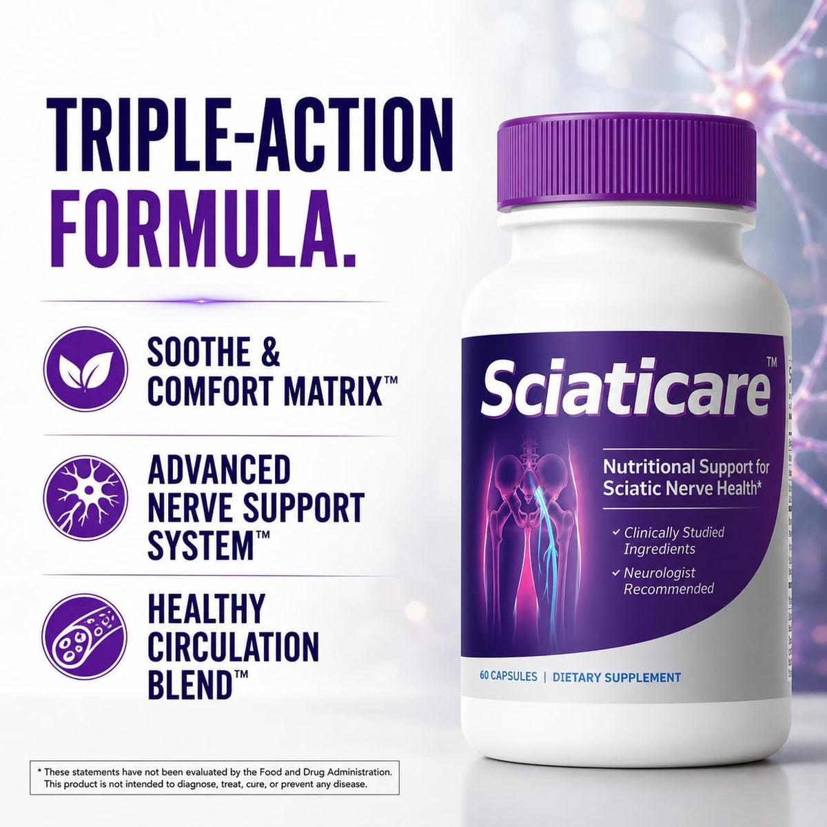 Sciatic Pain Relief Natural Herbal Supplement