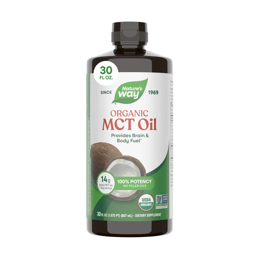 Nature’s Way Organic MCT Oil – Premium Brain & Body Fuel from Coconut-Derived C8 & C10