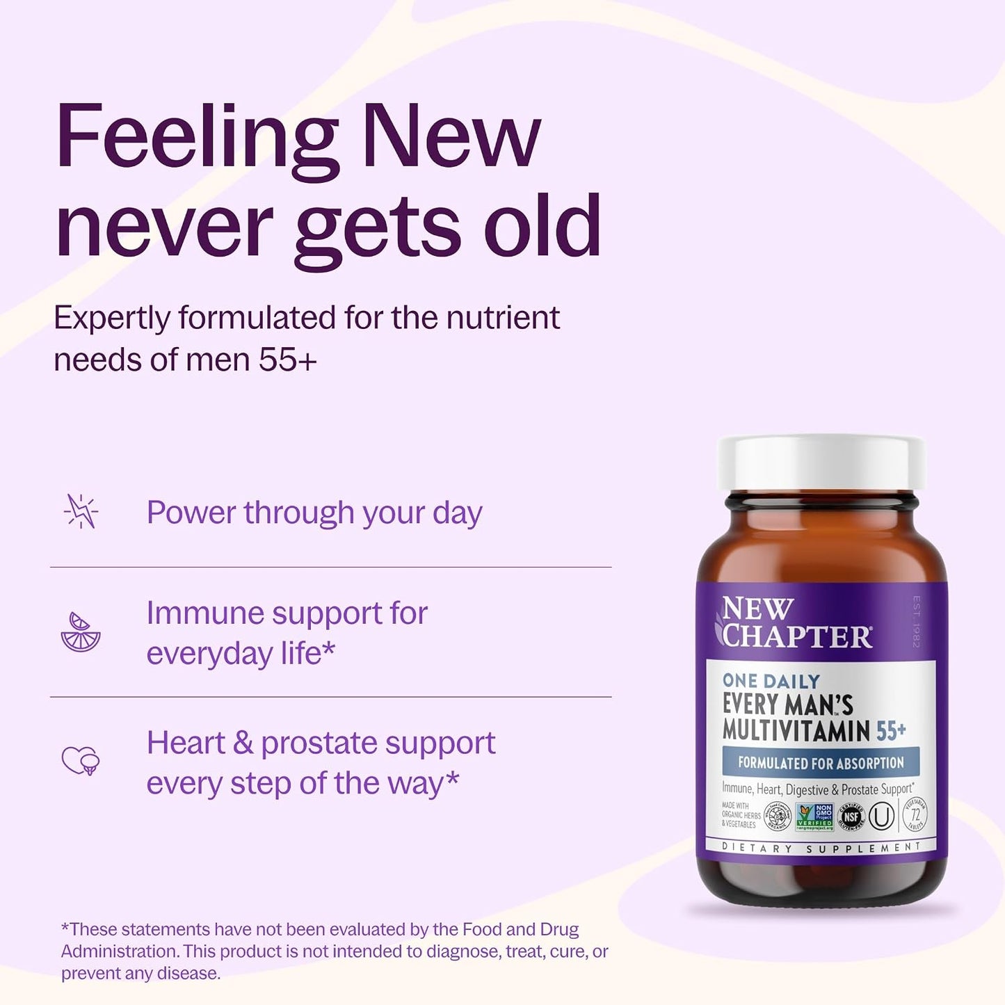 New Chapter Every Man's One Daily 55+ Multivitamin Tablets – 48 Count