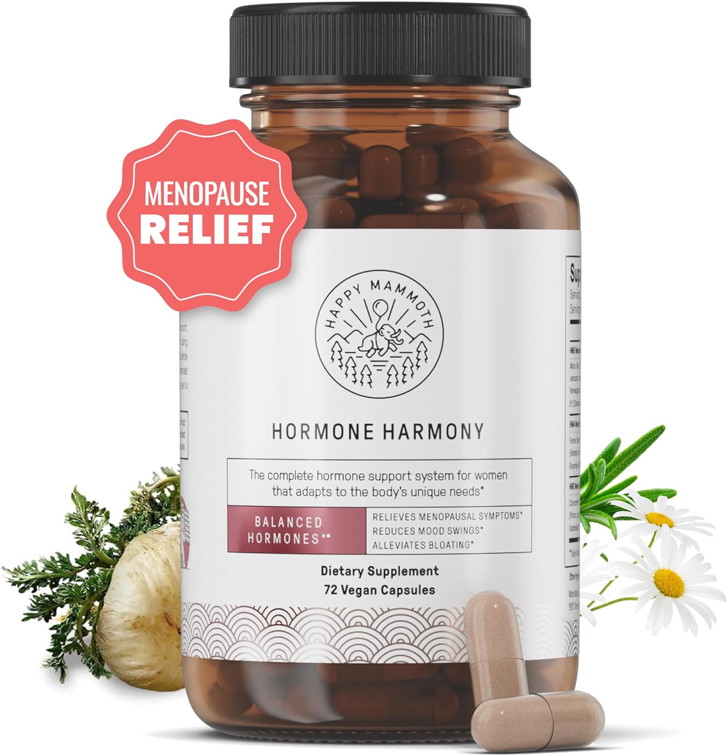 Happy Mammoth Hormone Harmony – Natural Hormonal Balance Support Supplement