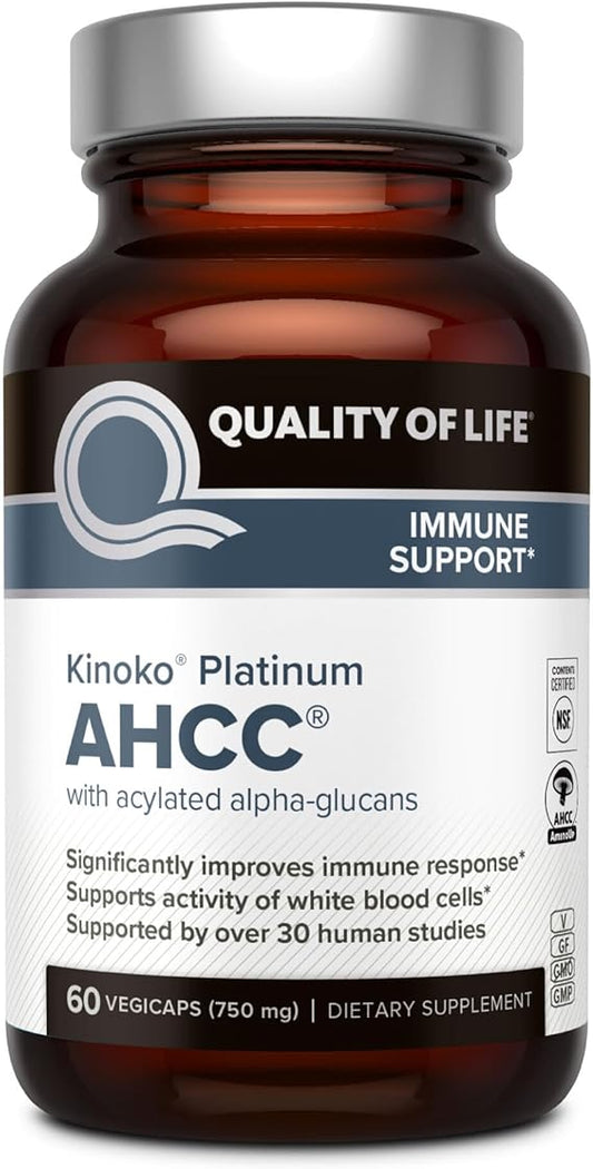 Quality of Life Premium Kinoko Platinum AHCC – Advanced Immune Support & Cellular Wellness Formula