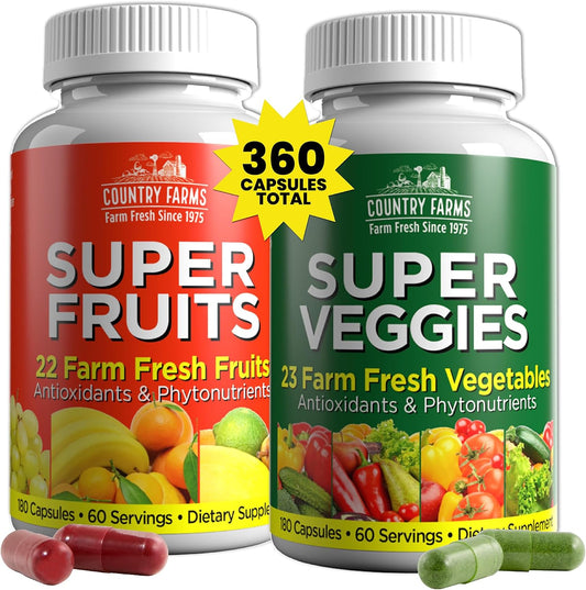 Country Farms Fruits & Vegetables Supplement – 360 Capsules