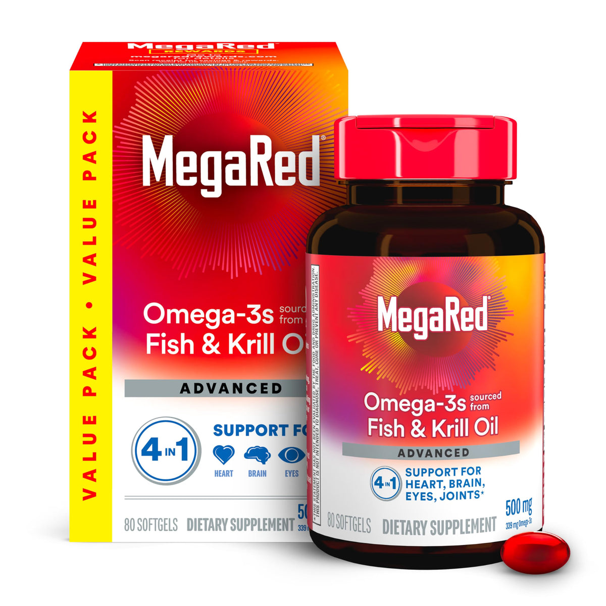 Schiff MegaRed Omega-3 Krill Oil Softgels – 120 Count