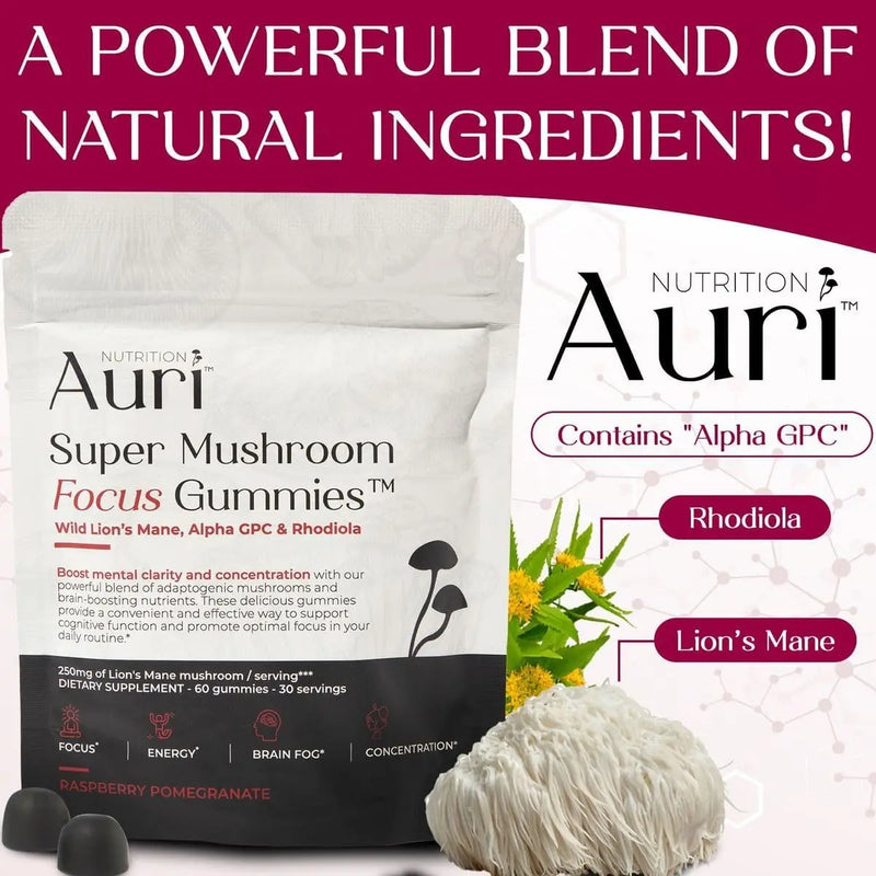 Auri-Super-Mushroom-Focus-Gummies- ingredients