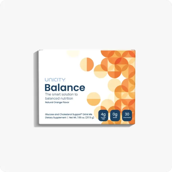 UNICITY Balance Cholesterol Support Drink Mix (30 Stick Pack – Orange Flavor)