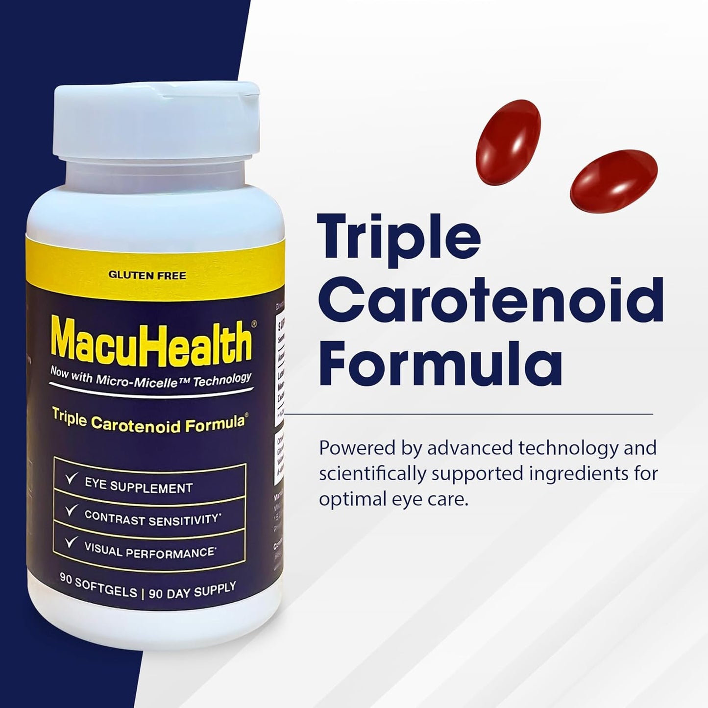 MACUHEALTH 90 DAY SUPPLY triple carotenoid formrla