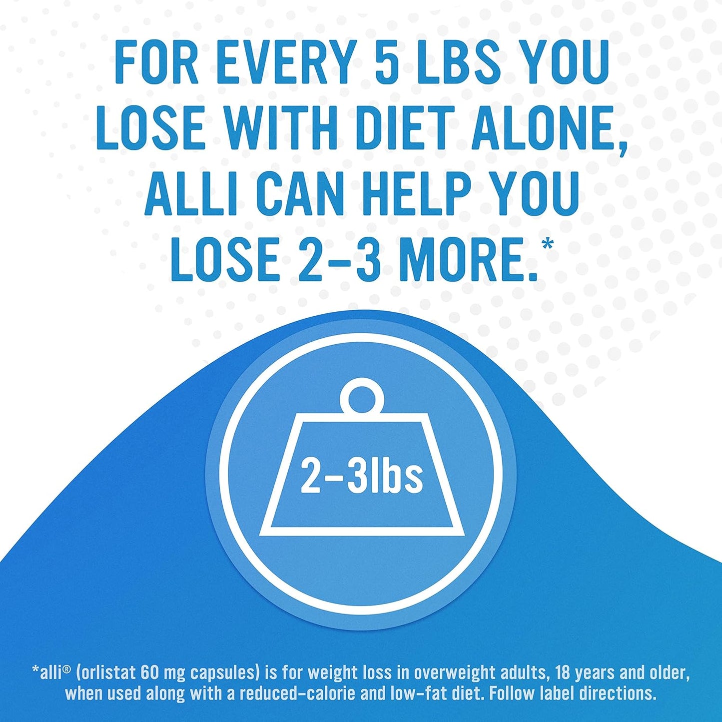 alli Diet Weight Loss Supplement Pills Orlistat 60Mg 