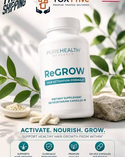 PUREHEALTH RESEARCH ReGrow Hair Growth Vitamins (60 Capsules)