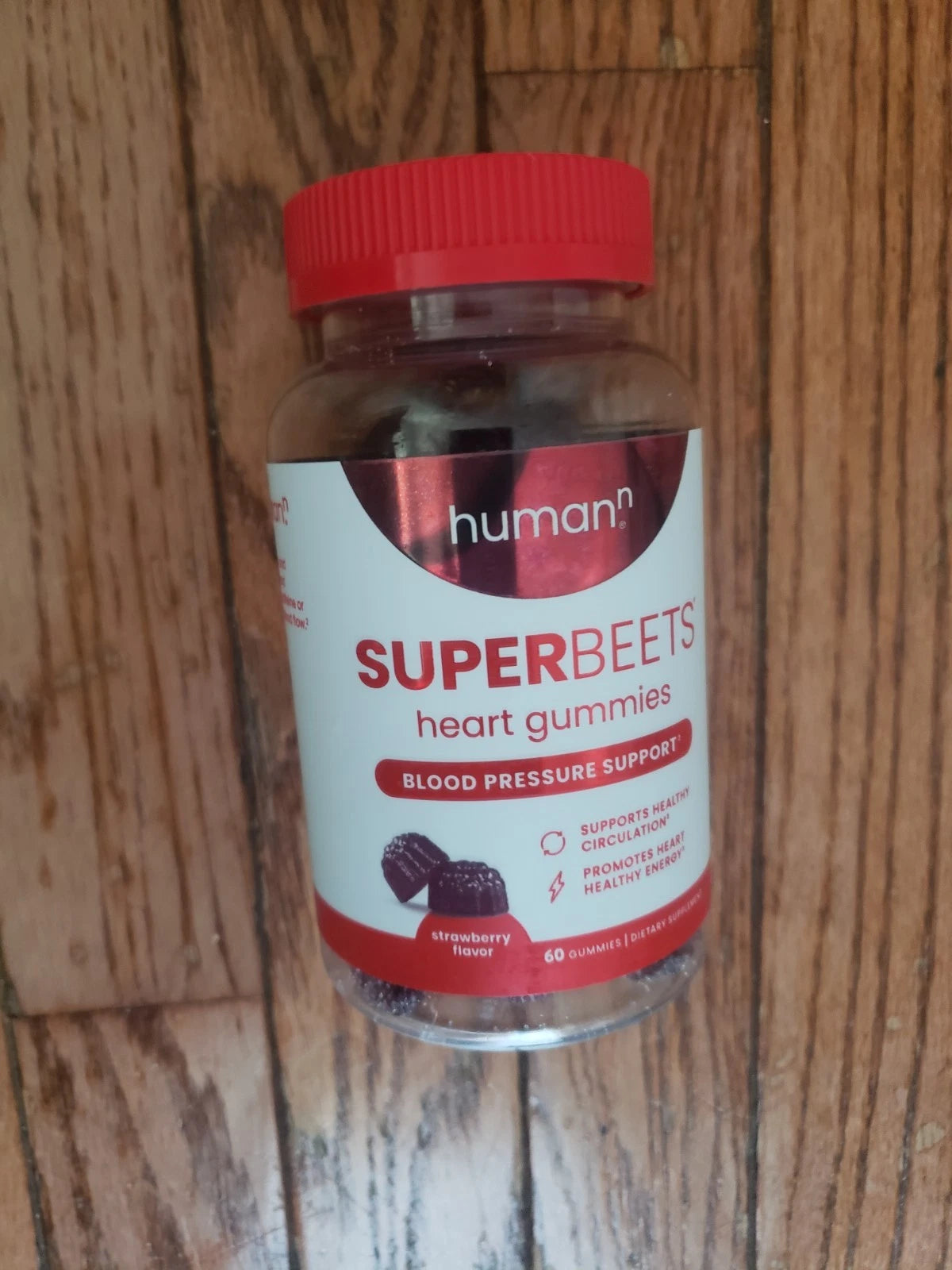 HUMANN Beet Root Strawberry Gummies – 500mg Daily Heart & Cardiovascular Support Supplement