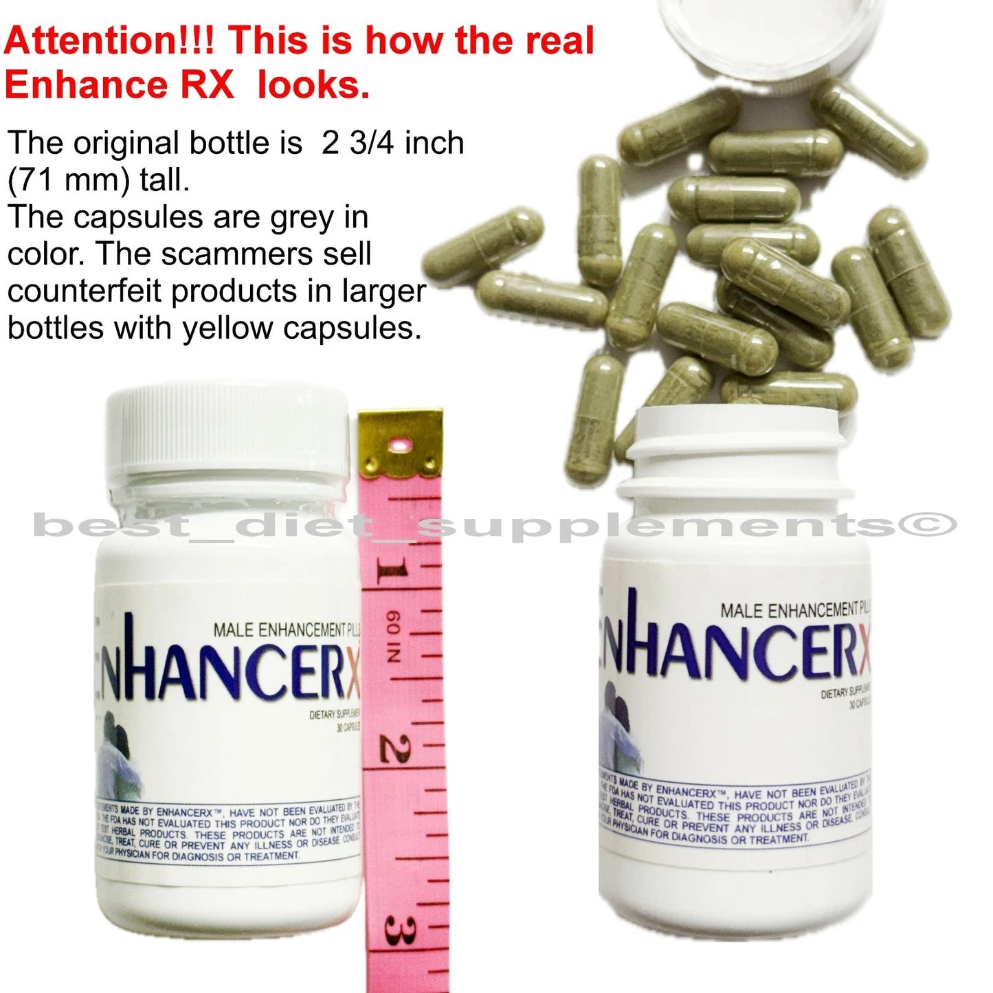 ENHANCERX Enhance RX Male Enhancement Pills – 30 Capsules | Performance, Stamina & Vitality Support Supplement for Men