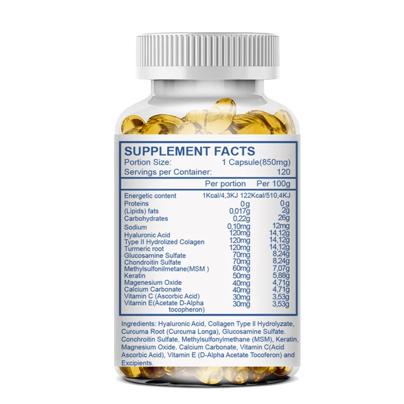 Hyaluronic Acid Anti-Aging Hydrating Capsules – Skin Hydration, Wrinkle Support & Joint Health