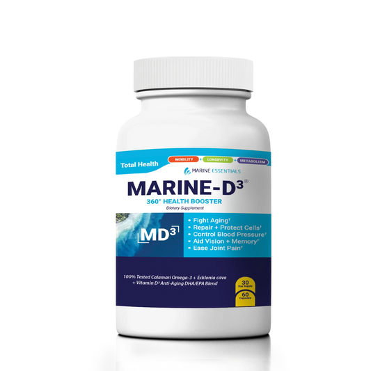 Marine Essentials | Marine-D3 | Anti-Aging | Omega-3 | 1 Bottle (60 Capsules)