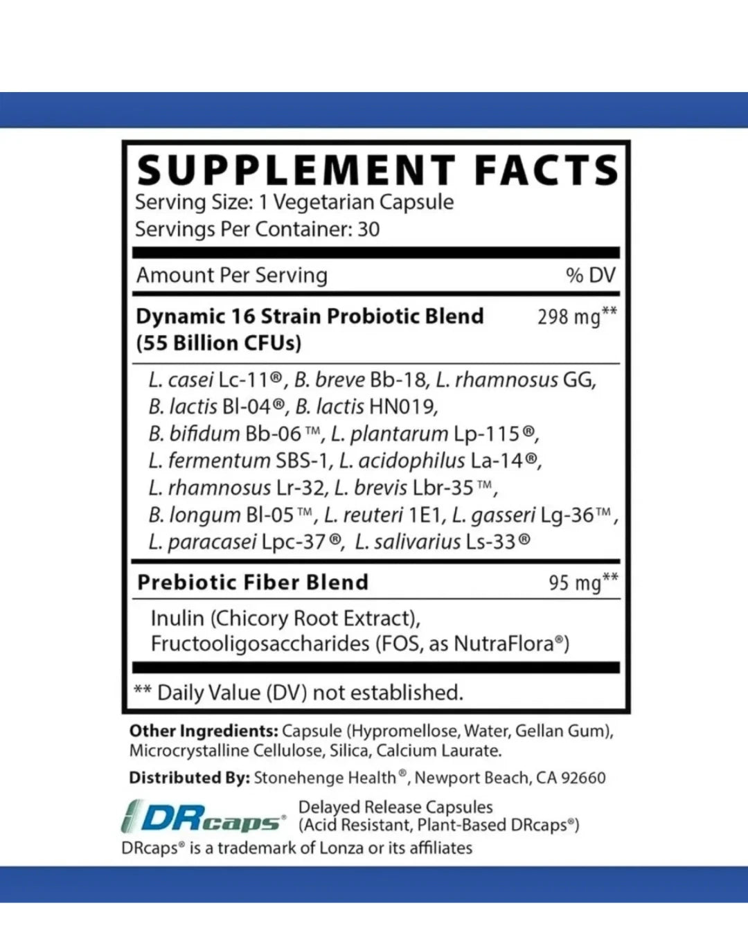 Dynamic Biotics Stonehenge Probiotic – Digestive, Gut & Immune Support Supplement
