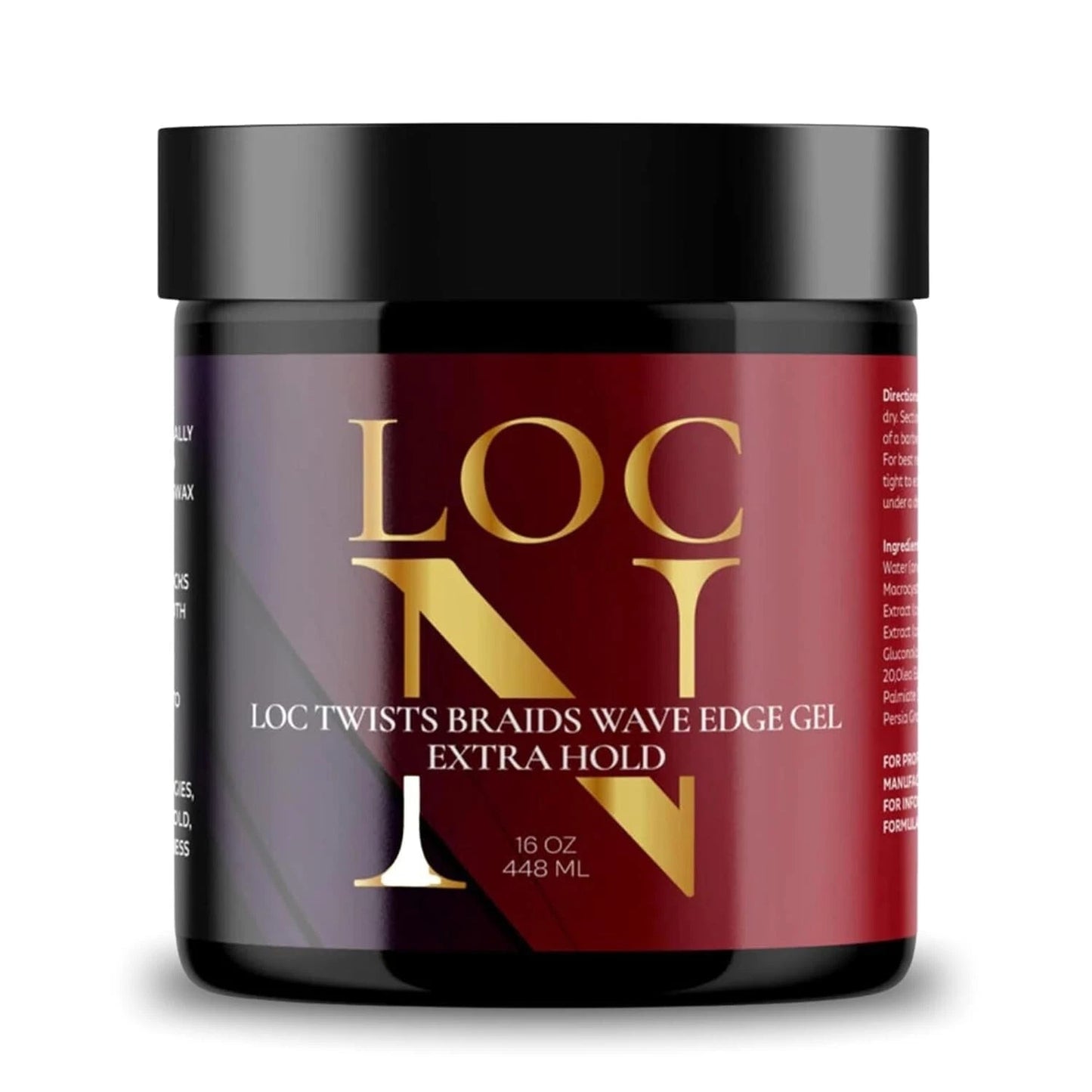Loc N Lock Gel – Strong Hold Styling Gel for Locs, Braids, Twists & Edges (16 fl oz)