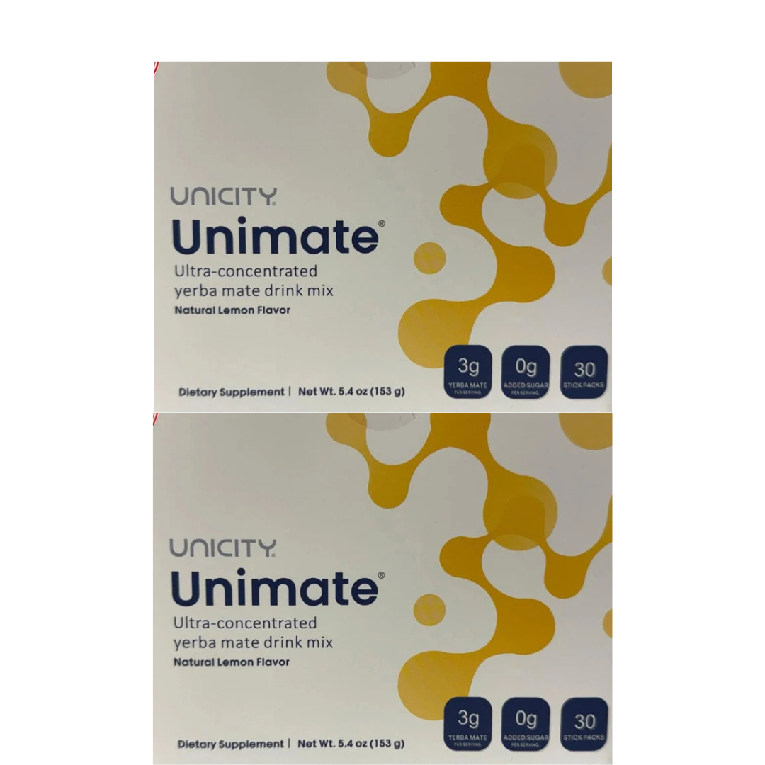 Unicity Unimate Lemon Drink Mix (30 Sachets) – Energy &amp; Metabolism Support